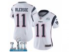 Women Nike New England Patriots #11 Drew Bledsoe White Vapor Untouchable Limited Player Super Bowl LII NFL Jersey