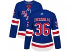 Women Adidas New York Rangers #36 Mats Zuccarello Royal Blue Home Authentic Stitched NHL Jersey