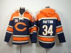 Nike nfl jerseys chicago bears #34 Payton blue-orange[pullover hooded sweatshirt]