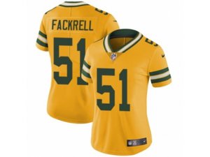 Women Nike Green Bay Packers #51 Kyler Fackrell Limited Gold Rush NFL Jersey