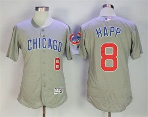 Cubs #8 Ian Happ Gray Flexbase Jersey