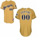 Womens Majestic Milwaukee Brewers Customized Authentic Gold 2013 Alternate Cool Base MLB Jersey