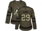 Women Adidas New Jersey Devils #29 Ryane Clowe Green Salute to Service Stitched NHL Jersey