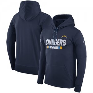 Men\'s Los Angeles Chargers Nike Navy Sideline Team Name Performance Pullover Hoodie