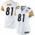 Women's Nike Pittsburgh Steelers #81 Jesse James Limited White NFL Jersey