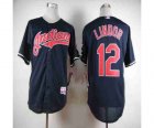 mlb jerseys cleveland indians #12 lindor blue