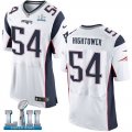 Mens Nike New England Patriots #54 Dont'a Hightower White 2018 Super Bowl LII Elite Jersey