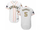 Men Houston Astros #5 Jeff Bagwell White FlexBase Authentic 2018 Gold Program Stitched Baseball Jersey