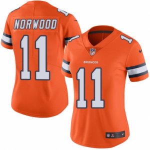 Women\'s Nike Denver Broncos #11 Jordan Norwood Limited Orange Rush NFL Jersey