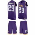 Mens Nike Minnesota Vikings #29 Xavier Rhodes Limited Purple Tank Top Suit NFL Jersey