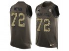 Mens Nike Carolina Panthers #72 Taylor Moton Limited Green Salute to Service Tank Top NFL Jersey