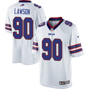 Mens Nike Buffalo Bills #90 Shaq Lawson Limited White NFL Jersey