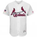 Mens St. Louis Cardinals Blank White Stitched 2016 Fashion Stars & Stripes Flex Base Baseball Jersey