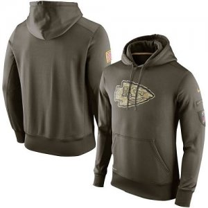 Men Kansas City Chiefs Nike Olive Salute To Service KO Performance Hoodie