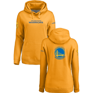 Golden State Warriors 2017 NBA Champions Yellow Womens Pullover Hoodie3