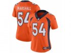 Women Nike Denver Broncos #54 Brandon Marshall Vapor Untouchable Limited Orange Team Color NFL Jersey