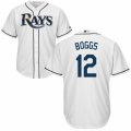 Mens Majestic Tampa Bay Rays #12 Wade Boggs Replica White Home Cool Base MLB Jersey