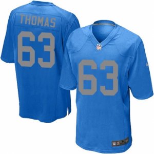 Mens Nike Detroit Lions #63 Brandon Thomas Limited Blue Alternate NFL Jersey