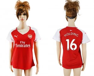 2017-18 Arsenal 16 HOLDING Home Women Soccer Jersey