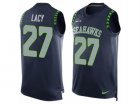 Mens Nike Seattle Seahawks #27 Eddie Lacy Limited Steel Blue Player Name & Number Tank Top NFL Jersey