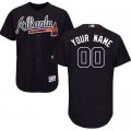 2016 Men Atlanta Braves Majestic Navy Flexbase Authentic Collection Custom Jersey