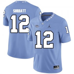 North Carolina Tar Heels 12 Chazz Surratt Blue College Football Jersey