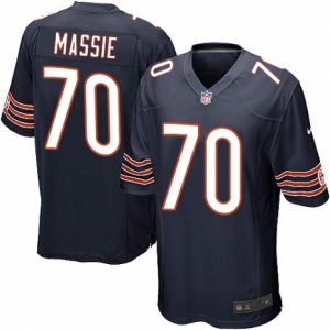 Men\'s Nike Chicago Bears #70 Bobby Massie Game Navy Blue Team Color NFL Jersey