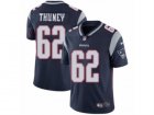 Mens Nike New England Patriots #62 Joe Thuney Vapor Untouchable Limited Navy Blue Team Color NFL Jersey