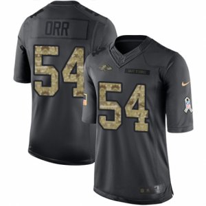 Mens Nike Baltimore Ravens #54 Zach Orr Limited Black 2016 Salute to Service NFL Jersey