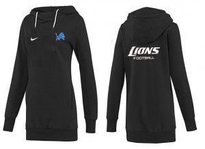 Women Detroit Lions Logo Pullover Hoodie-105