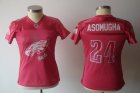 women nfl philadelphia eagles #24 asomugha pink[2011 fem fan]