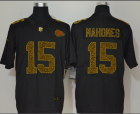 Mens Kansas City Chiefs #15 Patrick Mahomes Black 2020 Nike Flocked