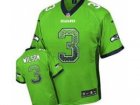 Nike Seattle Seahawks #3 Russell Wilson Green Jerseys(Elite Drift Fashion)