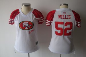 2011 women field flirt fashion nfl san francisco 49ers #52 willis white