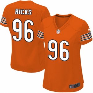 Womens Nike Chicago Bears #96 Akiem Hicks Limited Orange Alternate NFL Jersey