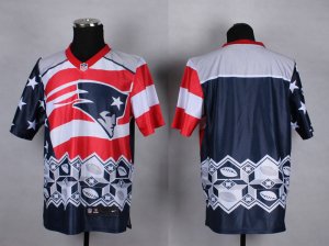 Nike New England Patriots blank Blue Jerseys(Style Noble Fashion Elite)