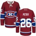Mens Reebok Montreal Canadiens #26 Jeff Petry Authentic Red Home NHL Jersey