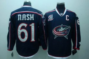 nhl columbus blue jackets #61 nash blue