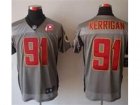 Nike NFL Washington Redskins #91 Ryan Kerrigan Grey Jerseys W 80TH Patch(Shadow Elite)
