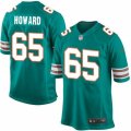 Mens Nike Miami Dolphins #65 Anthony Steen Game Aqua Green Alternate NFL Jersey