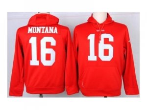 Nike jerseys san francisco 49ers #16 joe montana red[pullover hooded sweatshirt]