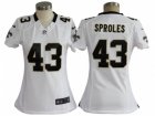 Nike Women nfl new orleans saints #43 sproles white jerseys