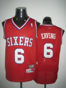 nba philadelphia 76ers #6 erving Swingman red