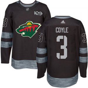 Minnesota Wild #3 Charlie Coyle Black 1917-2017 100th Anniversary Stitched NHL Jersey