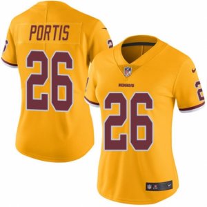 Women\'s Nike Washington Redskins #26 Clinton Portis Limited Gold Rush NFL Jersey