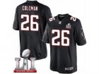 Mens Nike Atlanta Falcons #26 Tevin Coleman Limited Black Alternate Super Bowl LI 51 NFL Jersey