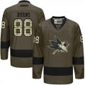 San Jose Sharks #88 Brent Burns Green Salute to Service Stitched NHL Jersey
