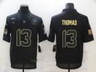 Mens New Orleans Saints #13 Michael Thomas Black 2020 Salute To