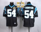 Nike Carolina Panthers #54 Shaq Thompson Black Team Color Super Bowl 50 Men Stitched NFL Elite Jersey