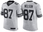 Nike Green Bay Packers #87 Jordy Nelson 2016 Gridiron Gray II Mens NFL Limited Jersey